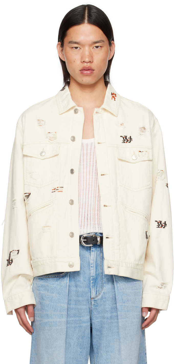 Off-White Jango Denim Jacket by Isabel Marant on Sale