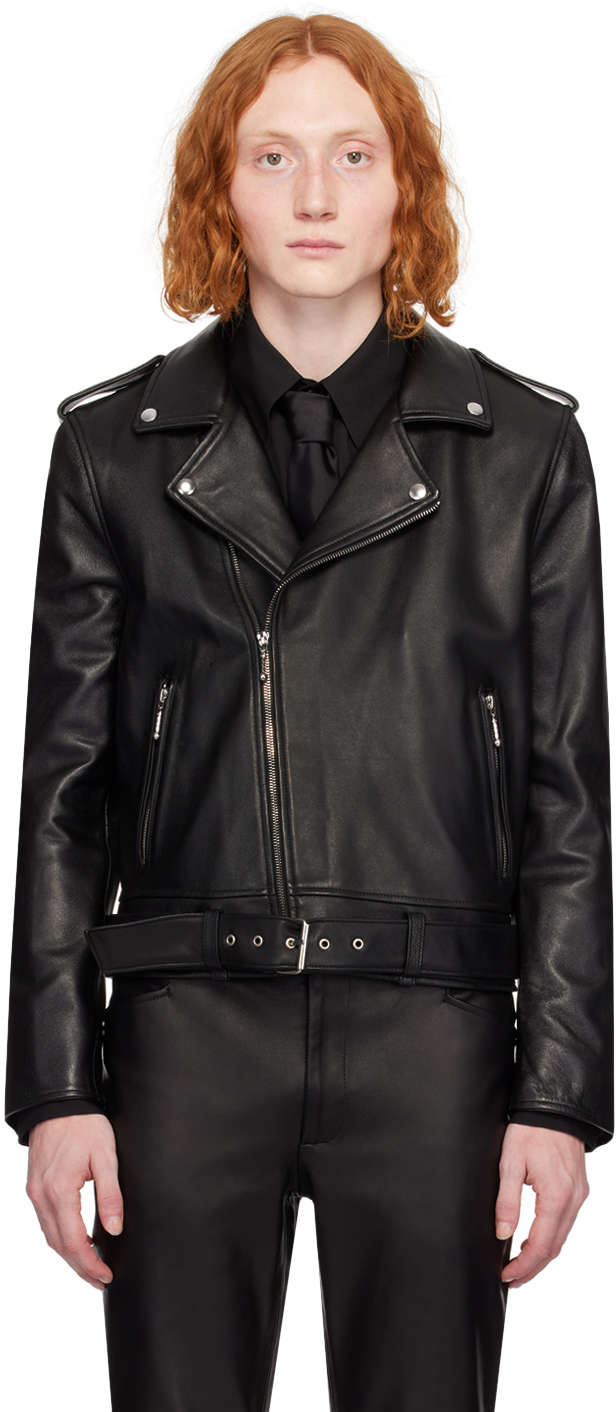 Shop Ernest W Baker Ssense Exclusive Black Leather Jacket