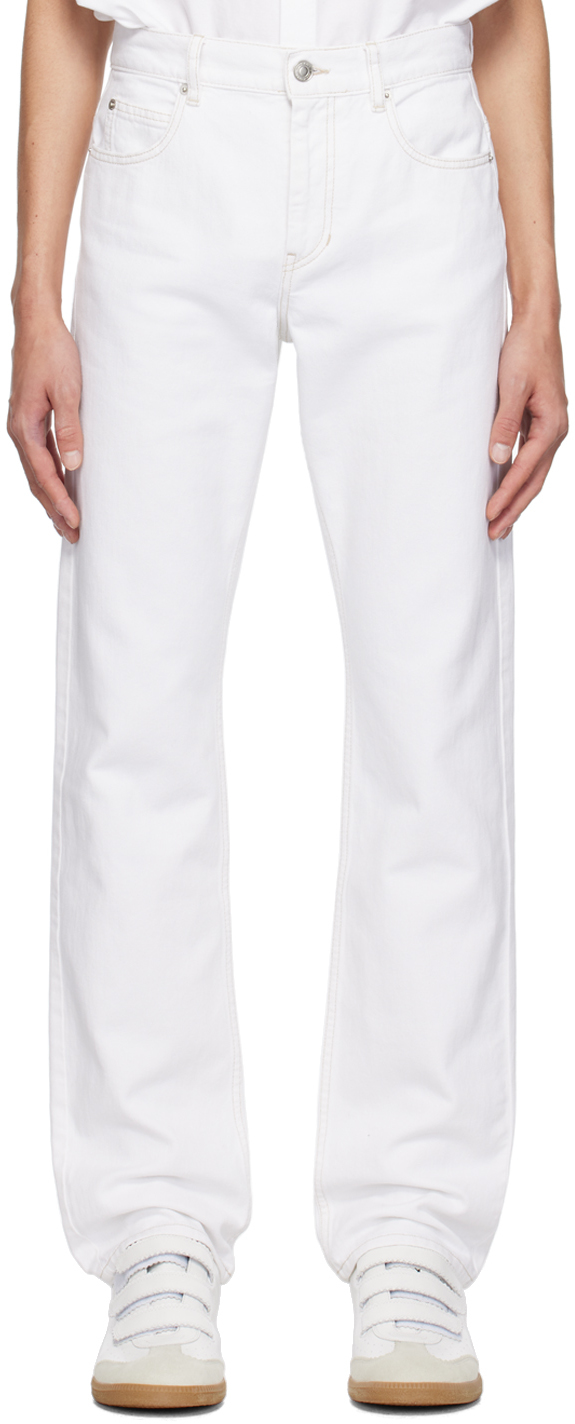 Isabel Marant White Joakim Jeans In 20wh White