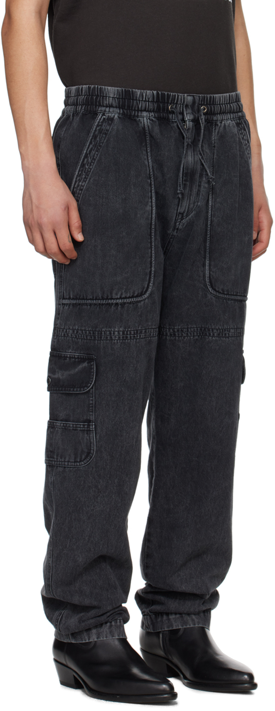 Isabel Marant Black Vanni Cargo Pants In 02fk Faded Black