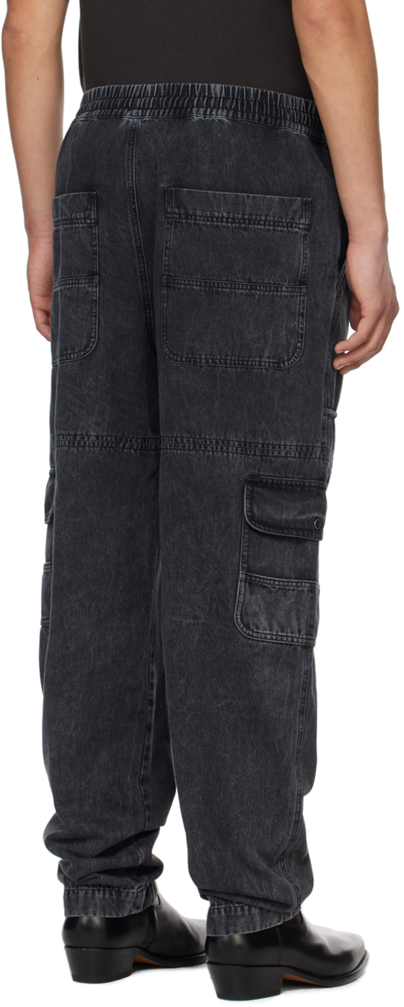 Isabel Marant Black Vanni Cargo Pants In 02fk Faded Black
