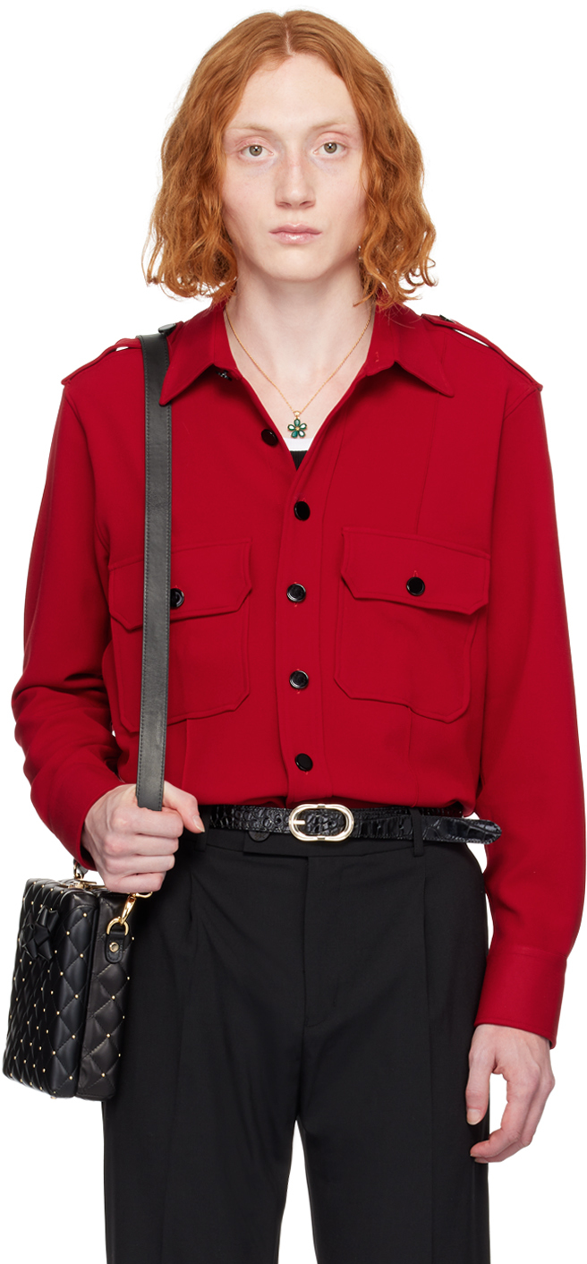 Red Flap Pocket Shirt