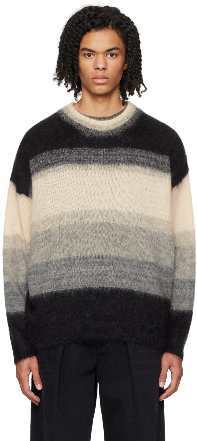 Shop Isabel Marant Off-white & Black Drussellh Sweater In Ecbk Ecru/black