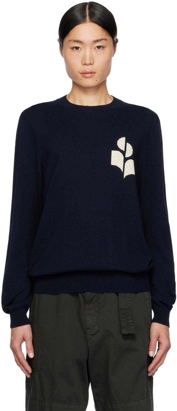 Shop Isabel Marant Navy Evans Sweater In 30mi Midnight