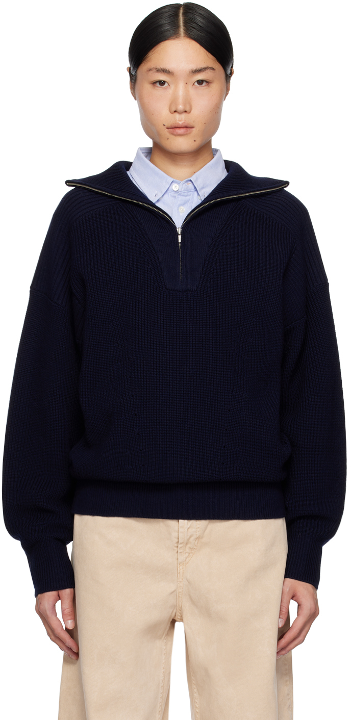 Isabel Marant Navy Benny Sweater In 30mi Midnight