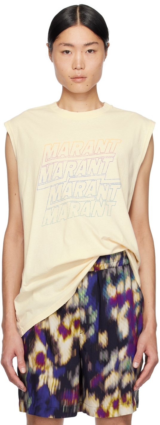 Isabel Marant Off-white Yvan T-shirt In 23ec Ecru