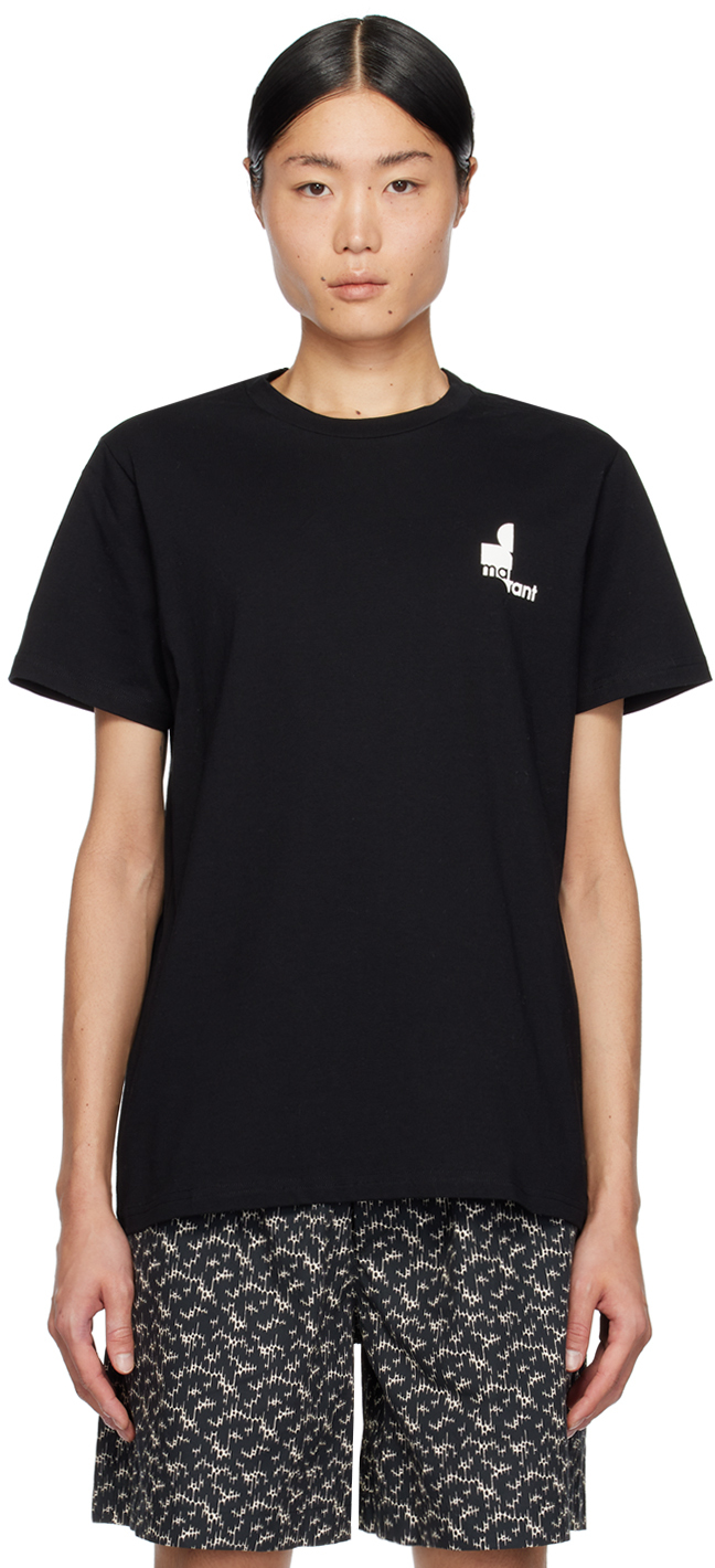 Shop Isabel Marant Black Zafferh T-shirt In 01bk Black