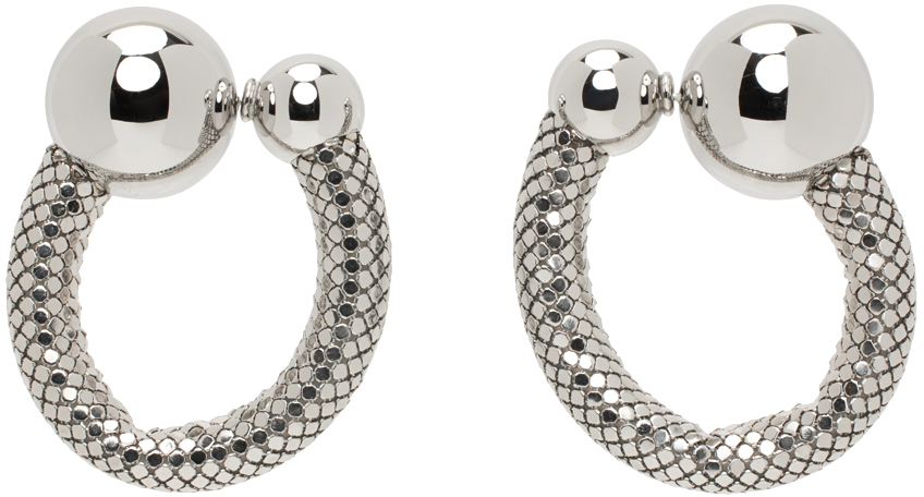 Rabanne Silver Boucle D'oreill Earrings In P040 Silver