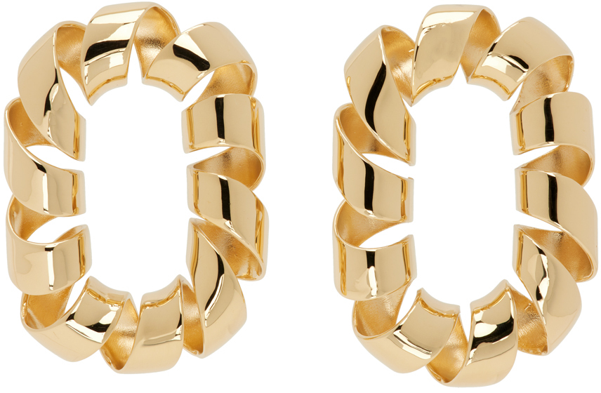 Rabanne Gold Xl Link Twist Earrings