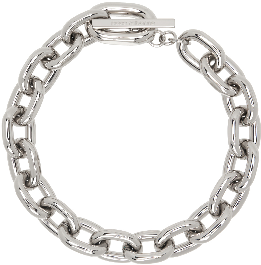 Silver XL Link Choker Necklace