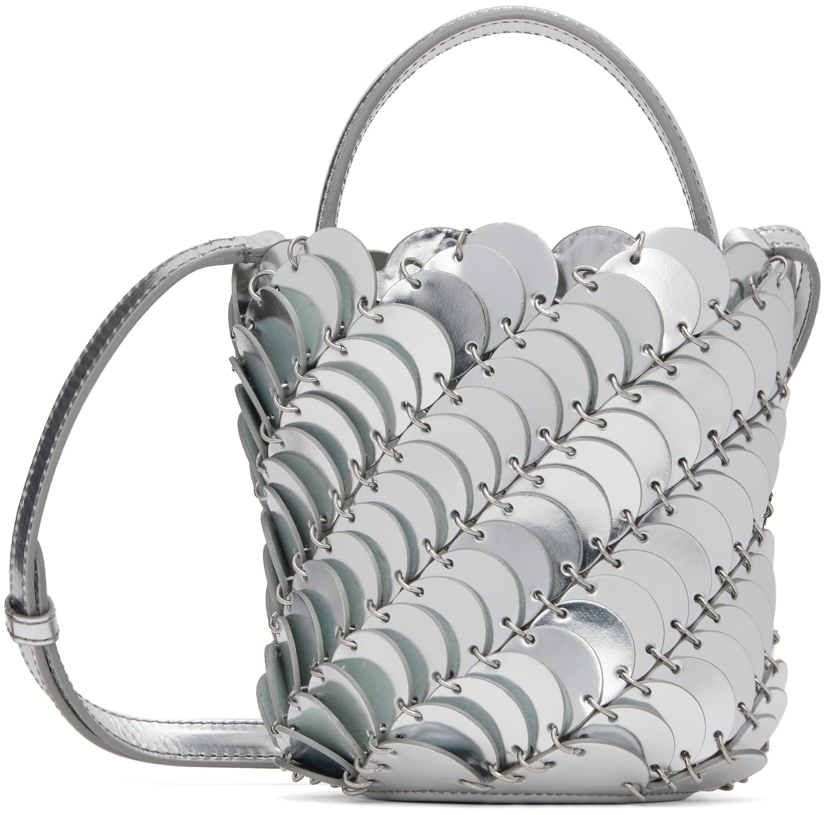 Sac Bandoulière Métallique Argenté Inspiré Paco Rabanne - Style Cubique Années 60 - Pièce Unique Faite Main