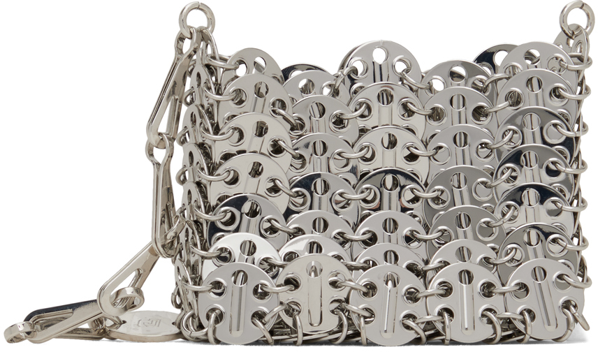 Shop Rabanne Silver Micro 1969 Bag In P040 Silver