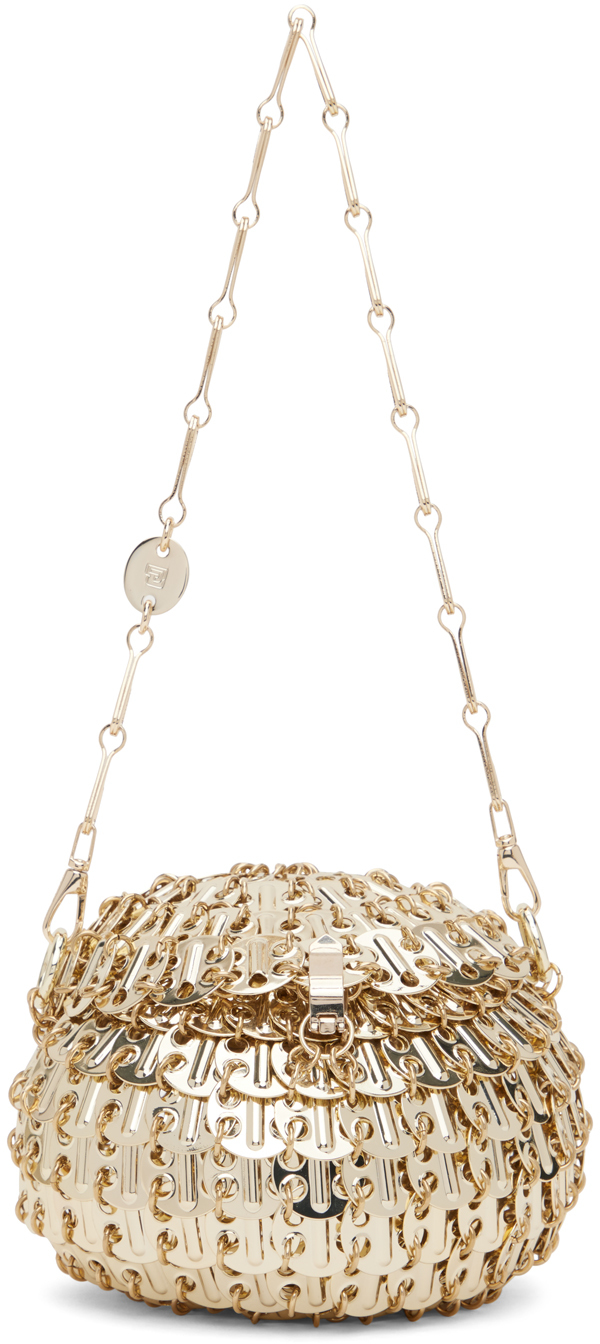 Rabanne Gold Iconic Sphere 1969 Bag In P711 Light Gold