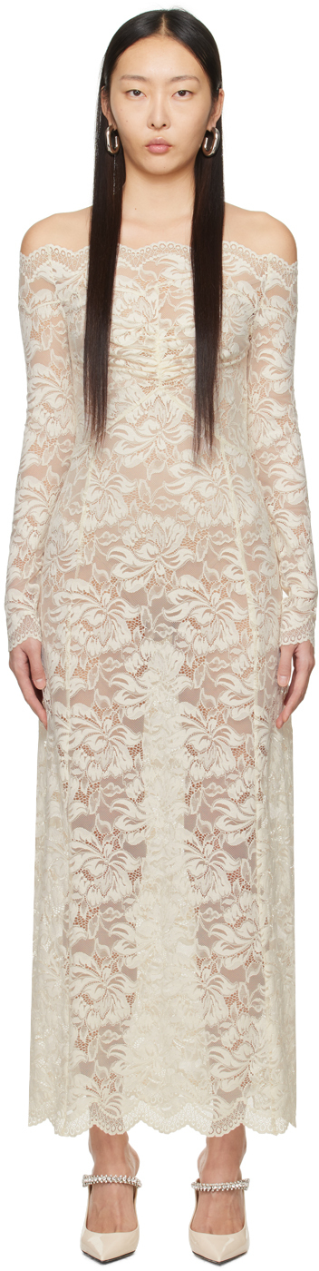 chinese dress ladies Paco Rabanne Chainmail Accented Lace Dress main image 0