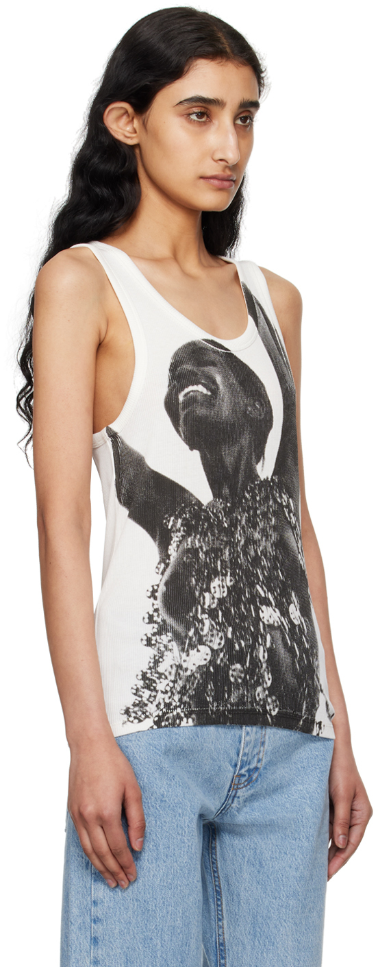 Shop Rabanne White 'les Nues' Tank Top In P100 White