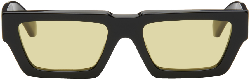 Off-white Black Manchester Sunglasses In Black Yellow
