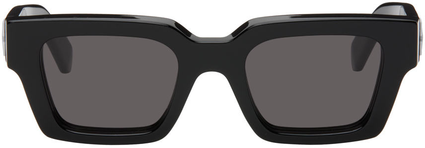 Shop Off-white Black Virgil Sunglasses In Black Dark