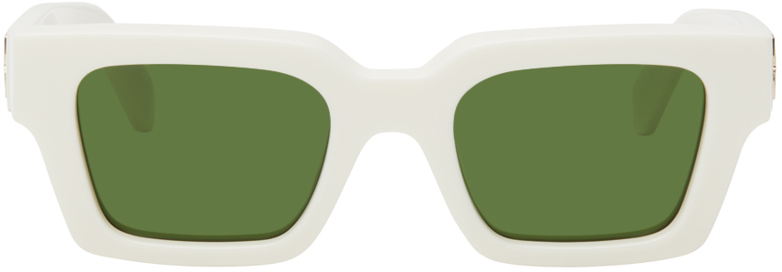 Shop Off-white White Virgil Sunglasses In White Green