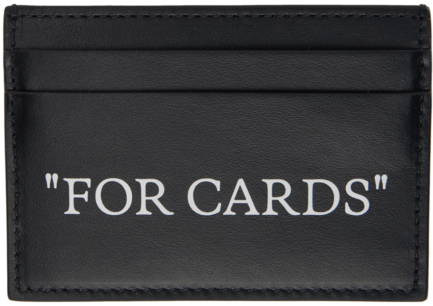 Off-White Black Quote Bookish Card Holder