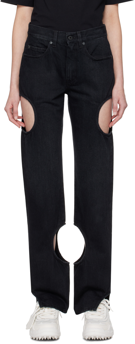Black Meteor Jeans by Off-White on Sale