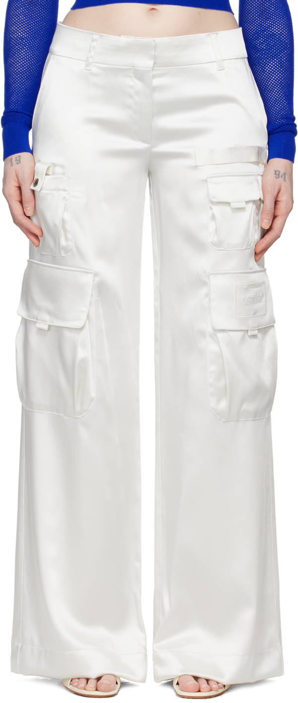 Shop Off-white White Toybox Cargo Pants In Coconut Milk