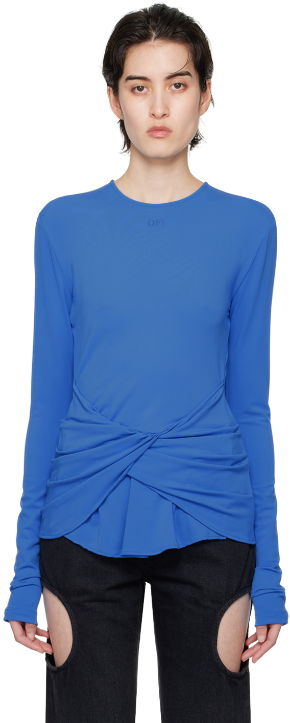 Blue Twist Long Sleeve T-Shirt