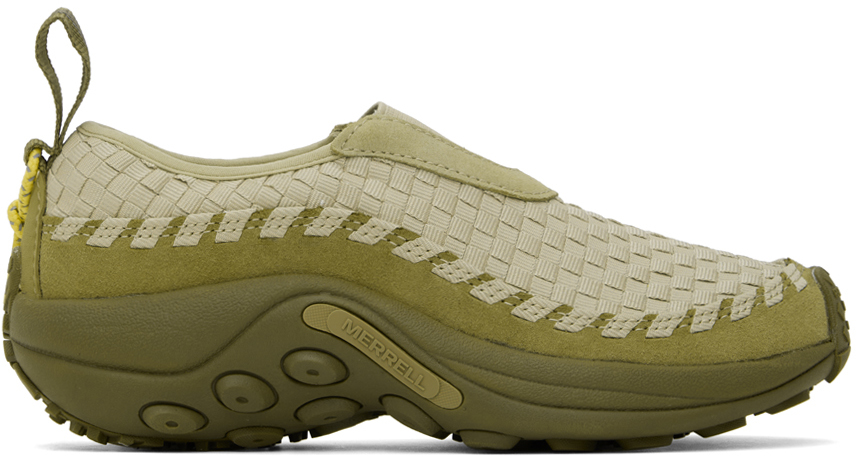 Shop Merrell 1trl Green Jungle Moc Evo Woven Sneakers In J006598