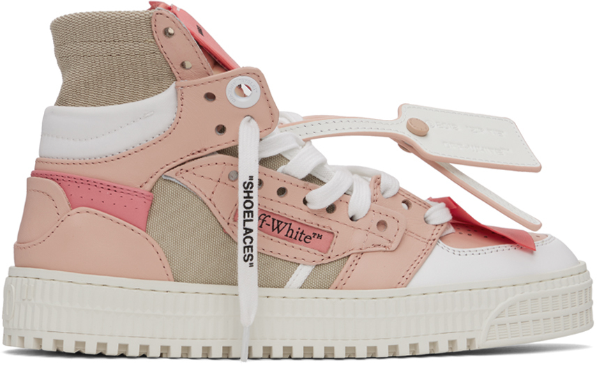 Off-White Pink & Beige 3.0 Off Court Sneakers