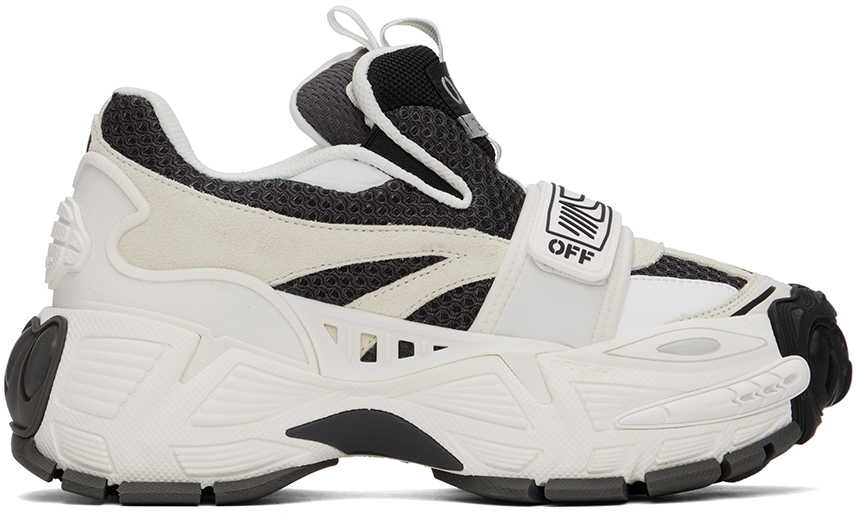 Shop Off-white White & Black Glove Slip On Sneakers In White Black
