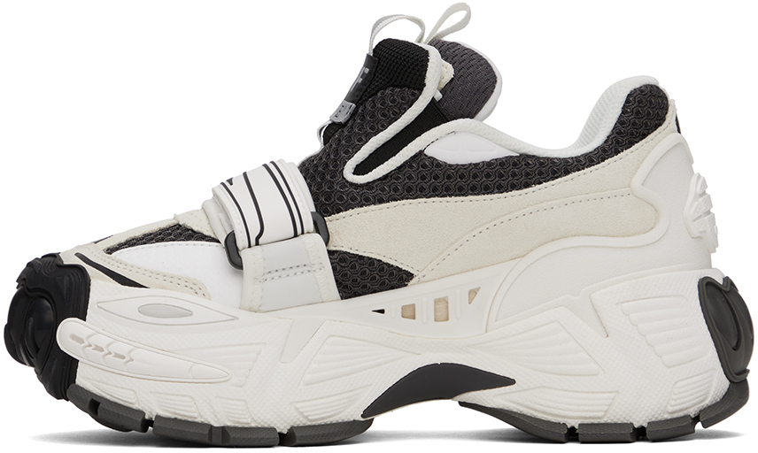 Off-white Glove Mesh Slip-on Runner Sneakers In White Black