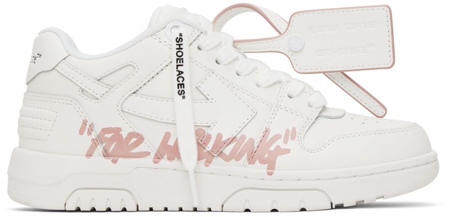 Shop Off-white White Out Of Office 'for Walking' Sneakers In White Pink