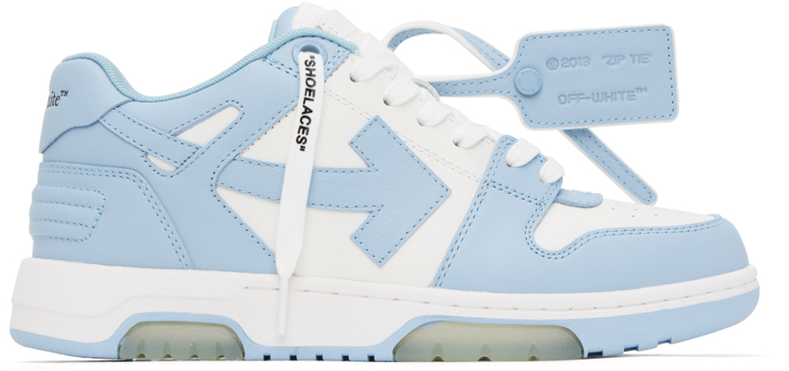 Shop Off-white White & Blue Out Of Office Sneakers In White Light