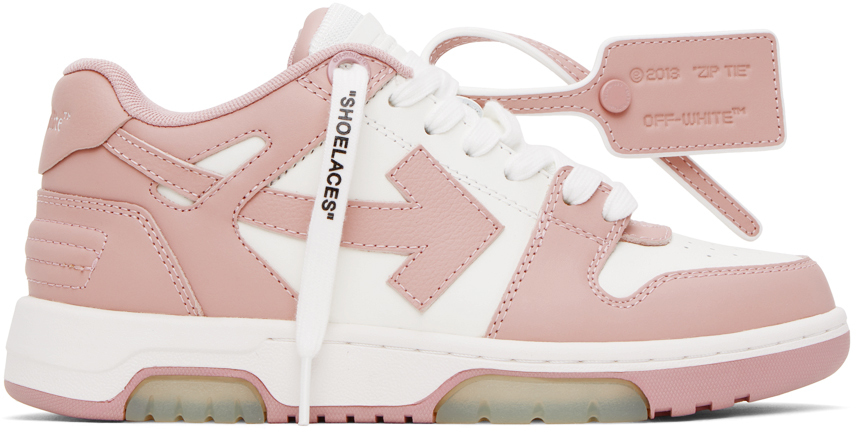 Off-White: Pink & White Out Of Office Sneakers | SSENSE