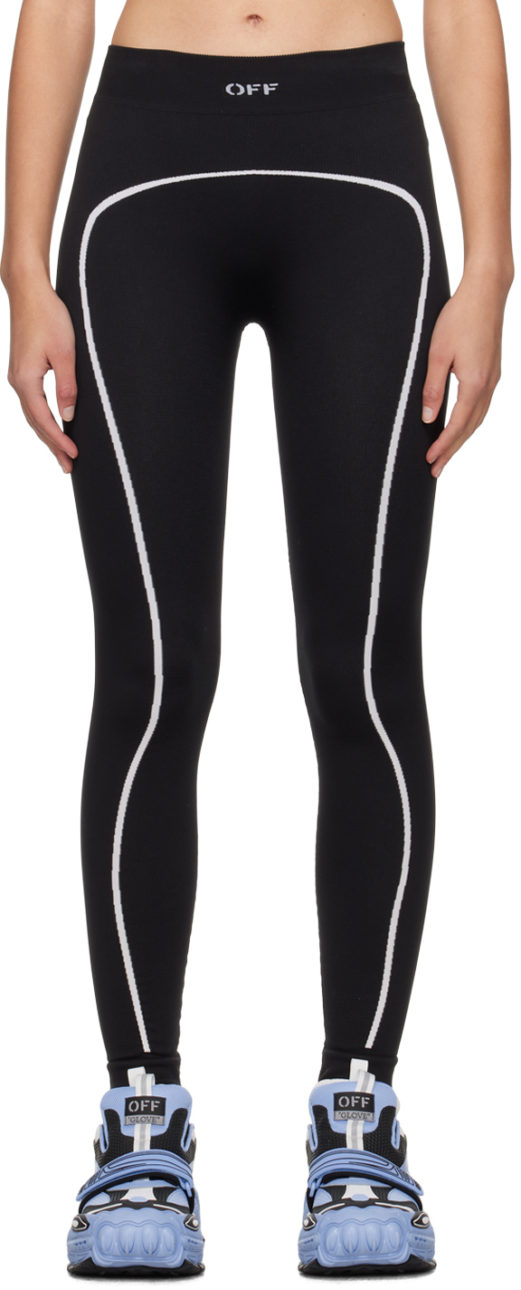Off-White Black and Pink Off Active Leggings Off-White