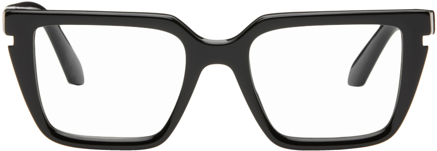 Shop Off-white Black Optical Style 52 Glasses In Black Blue Block
