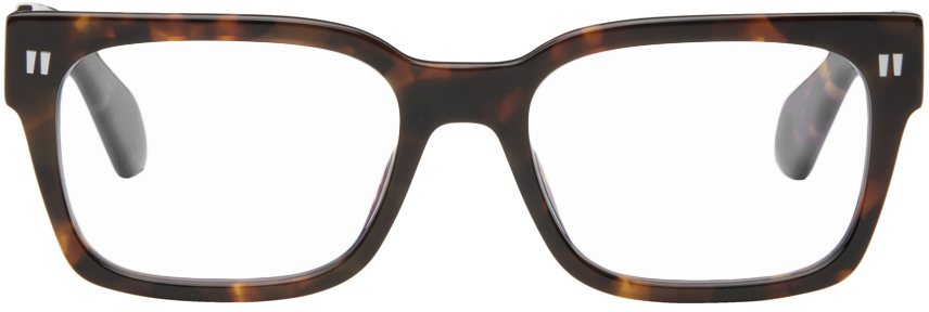 Shop Off-white Brown Optical Style 53 Glasses In Oerj053s24pla0016000