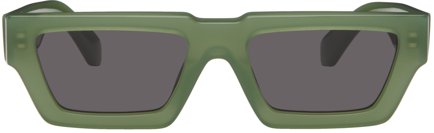 Off-white Green Manchester Sunglasses In Olive Green Dark