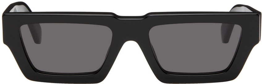 Off-white Black Manchester Sunglasses In Black Dark Grey