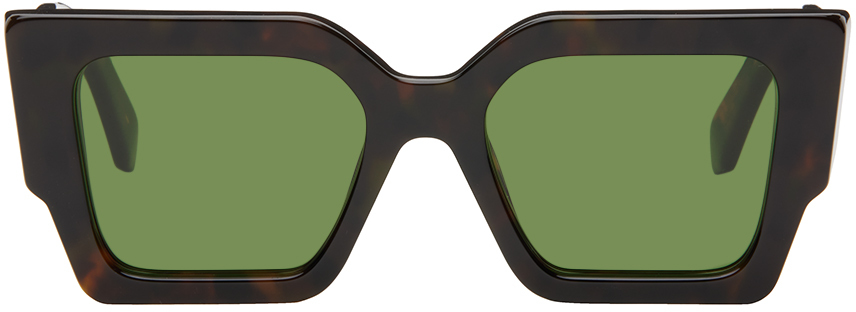 Shop Off-white Brown Catalina Sunglasses In Brown Green