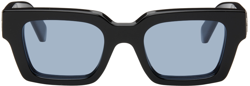 Shop Off-white Black Virgil Sunglasses In Black Ligh