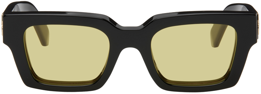 Shop Off-white Black Virgil Sunglasses In Black Yell