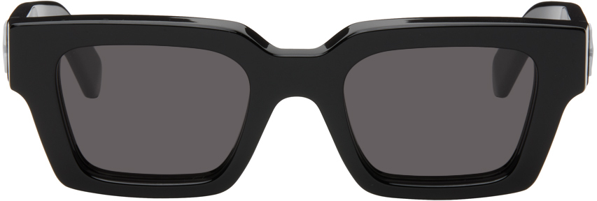 Shop Off-white Black Virgil Sunglasses In Black Dark