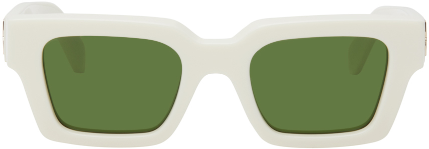 Shop Off-white White Virgil Sunglasses In White Gree