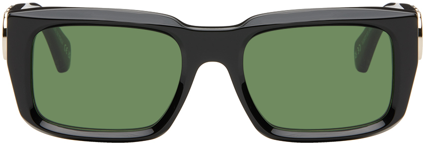 Shop Off-white Black Hays Sunglasses In Black Green