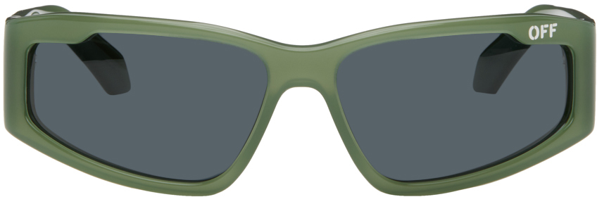 Off-white Green Kimball Sunglasses In Olive Green Dark Gre