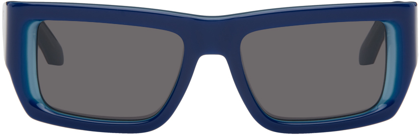Off-white Blue Prescott Sunglasses In Blue Dark Grey