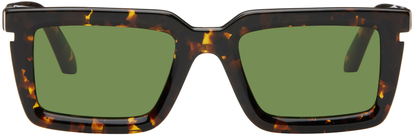 Off-white Brown Tucson Sunglasses In Havana Green