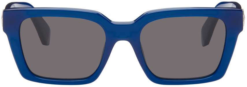 Shop Off-white Blue Branson Sunglasses In Blue Dark Grey