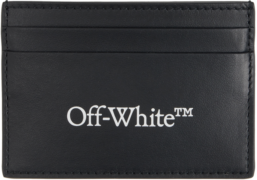 Off-white Black Bookish Card Holder In Black White