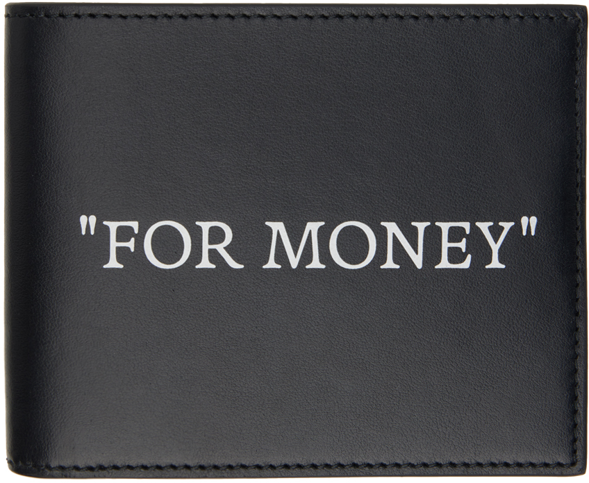 Off-white Black 'for Money' Wallet In Black White